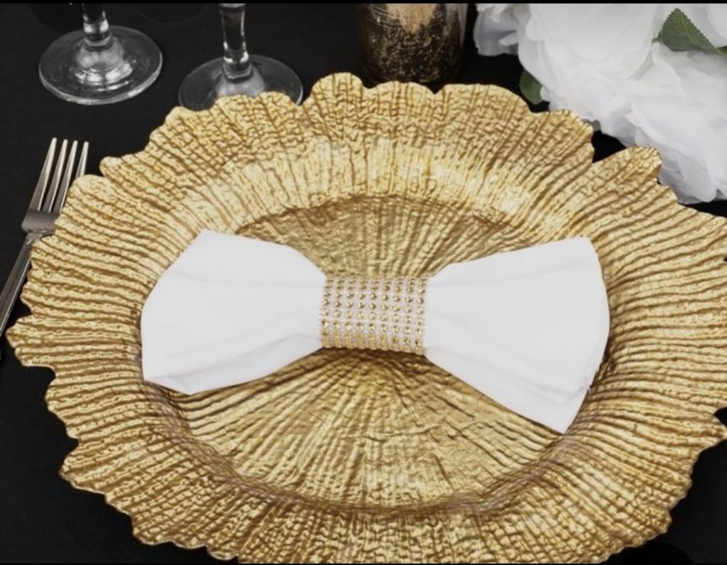 Reef charger plate (acrylic) - For Rent